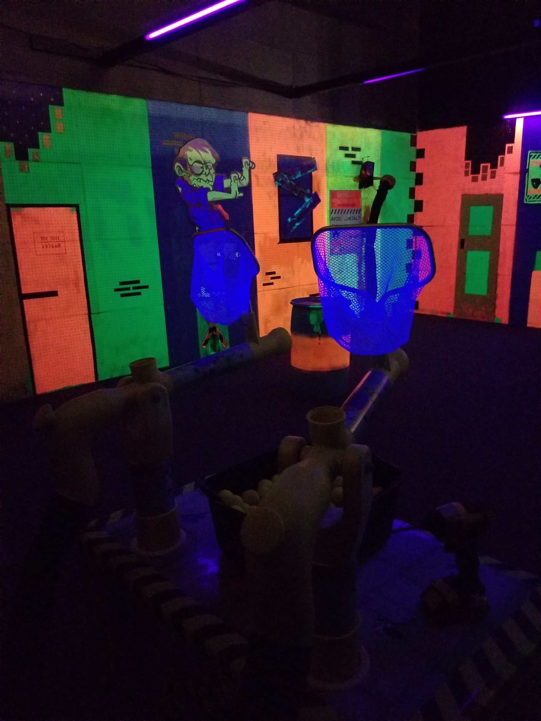 Party center with glow in the dark play area